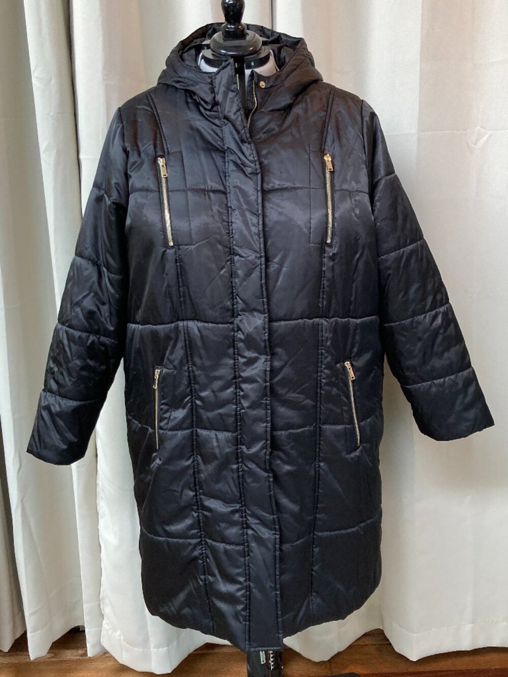 Torrid 4 Black Longline Puffer Coat